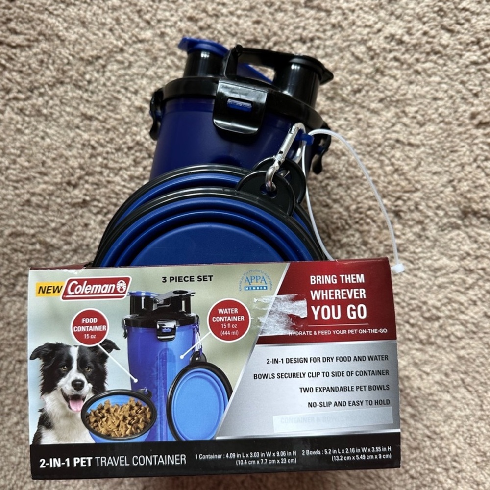 Coleman 3 Piece Dog Travel Set